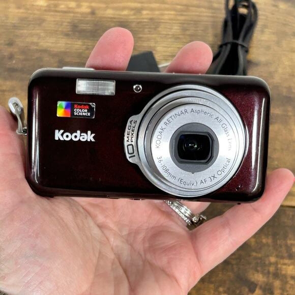 Kodak EasyShare V1003 10.0MP Compact Digital Camera Burgundy RARE Color WORKS - Picture 5 of 16